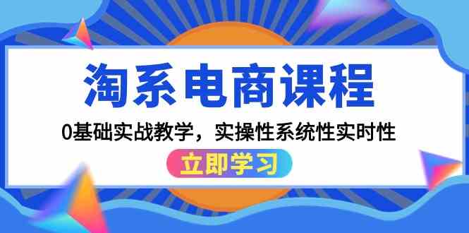 淘系电商课程,0基础实战教学,实操性系统性实时性(15节课)-代码轻学堂