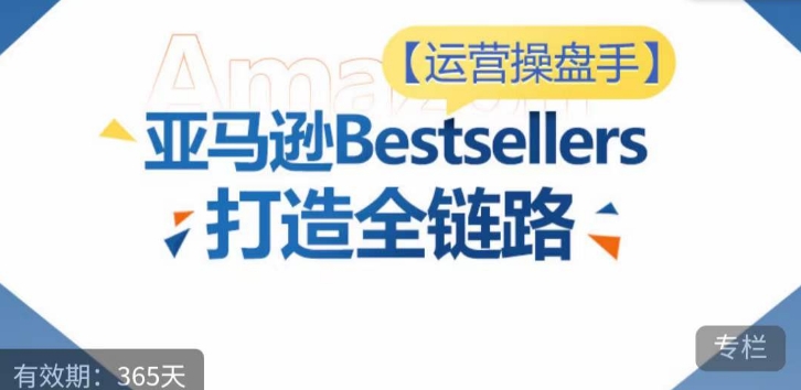 运营操盘手！亚马逊Bestsellers打造全链路，选品、Listing、广告投放全链路进阶优化-代码轻学堂