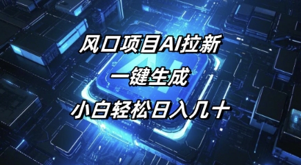 风口项目AI拉新，一键生成，小白轻松日入几十-代码轻学堂