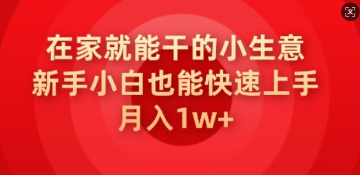在家就能干的小生意，新手小白也能快速上手，月入1w-代码轻学堂