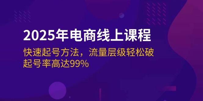 （14329期）2025年电商线上课程：快速起号方法，流量层级轻松破，起号率高达99%-代码轻学堂