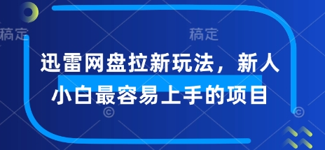 迅雷网盘拉新玩法，新人小白最容易上手的项目-代码轻学堂