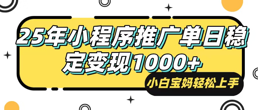 （14298期）25年最新风口，小程序自动推广，，稳定日入1000+，小白轻松上手-代码轻学堂